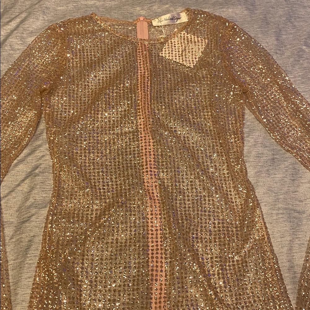 The Naked Tiger IGGY DRESS Long Sleeve Sheer Sz XS Light Pink NWT - Picture 7 of 14